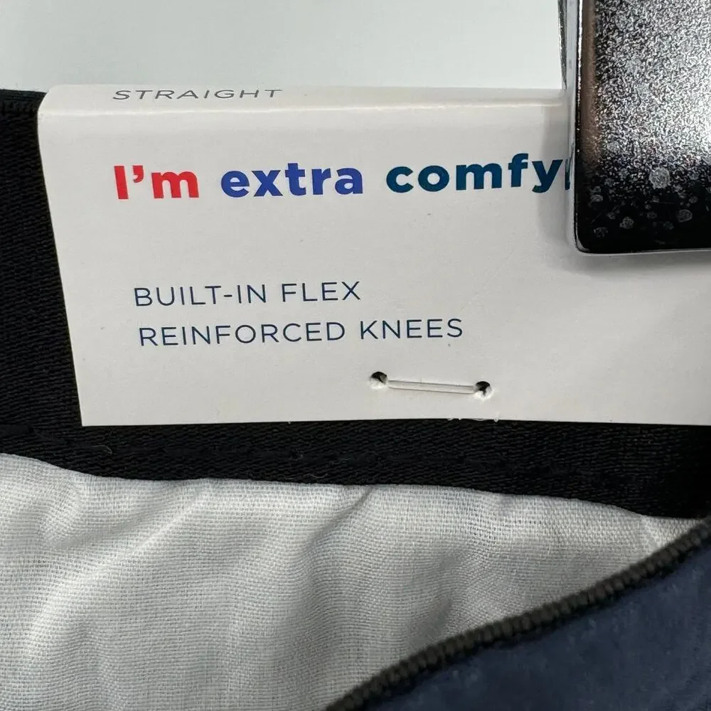Old Navy boy's 18 uniform pants tech straight built-in-flex navy blue NEW 32